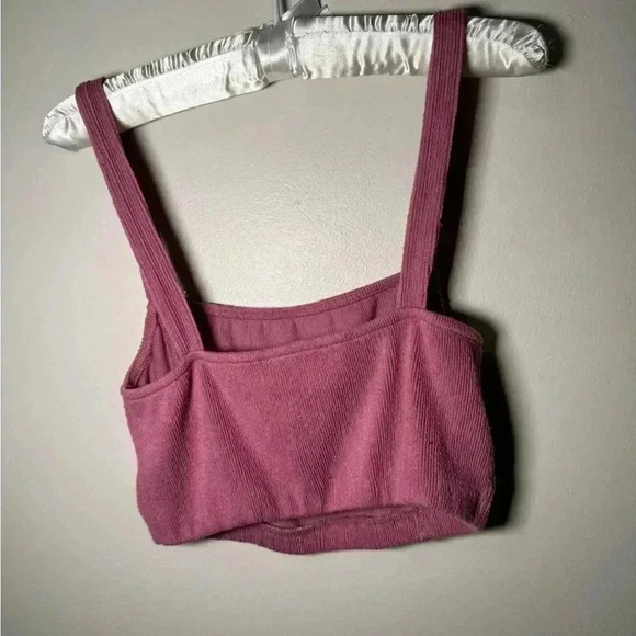 Zara berry ribbed  crop top/bra S - Picture 4 of 5